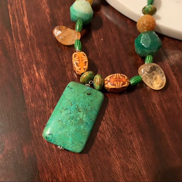 Large Vintage Turquoise necklace - Picture 2 of 4